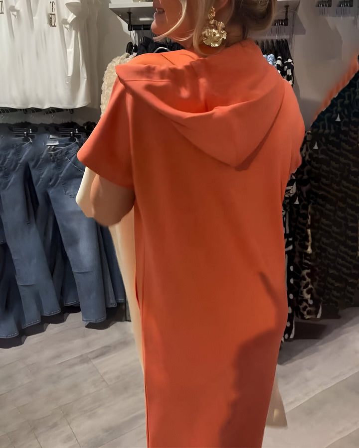 Sásquia - Vestido casual com capuz