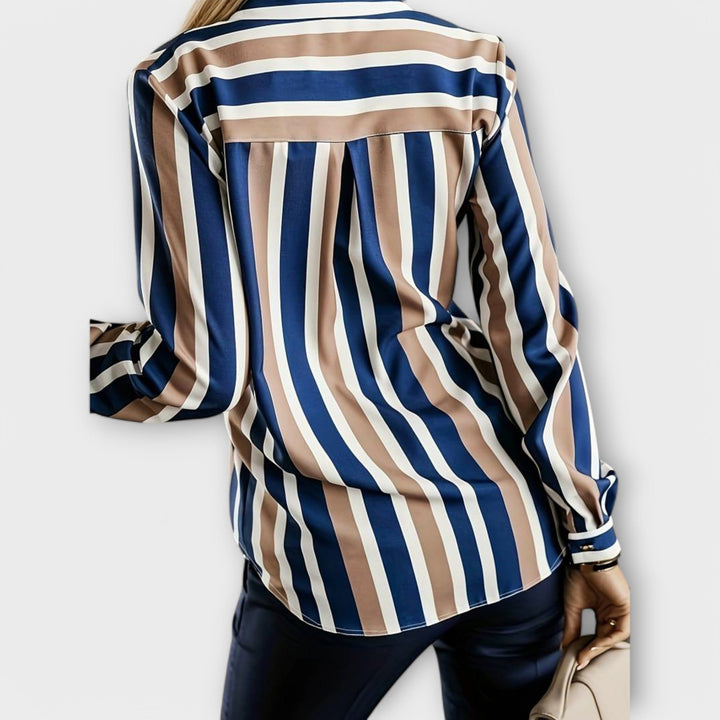 Ema - Blusa casual às riscas