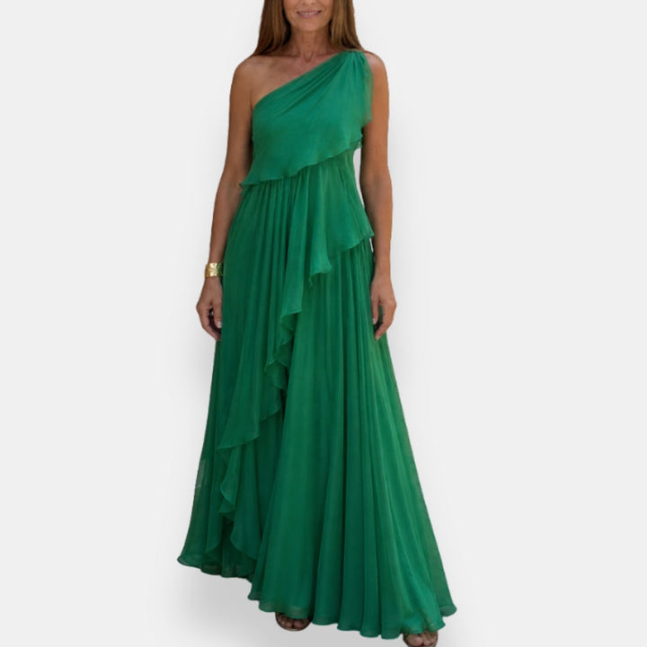 Leonor | Vestido Assimétrico com Volantes