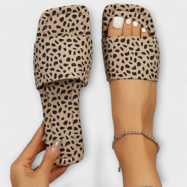 Elisabete - Mocassins rasos com estampado de leopardo
