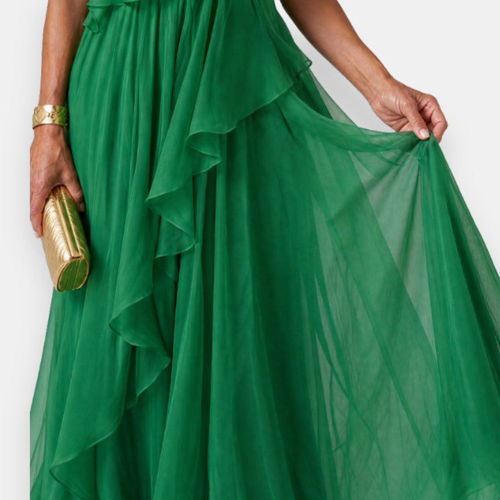 Leonor | Vestido Assimétrico com Volantes