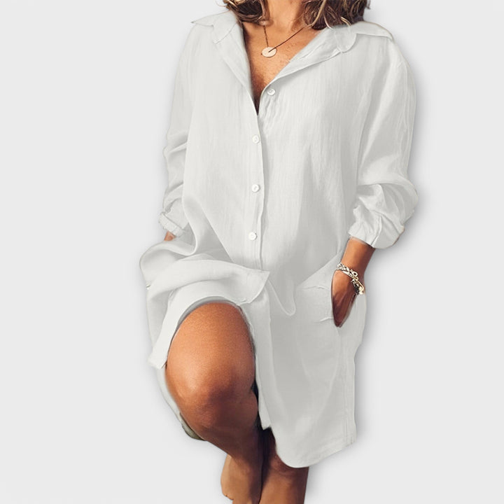 Clara - Blusa casual de linho