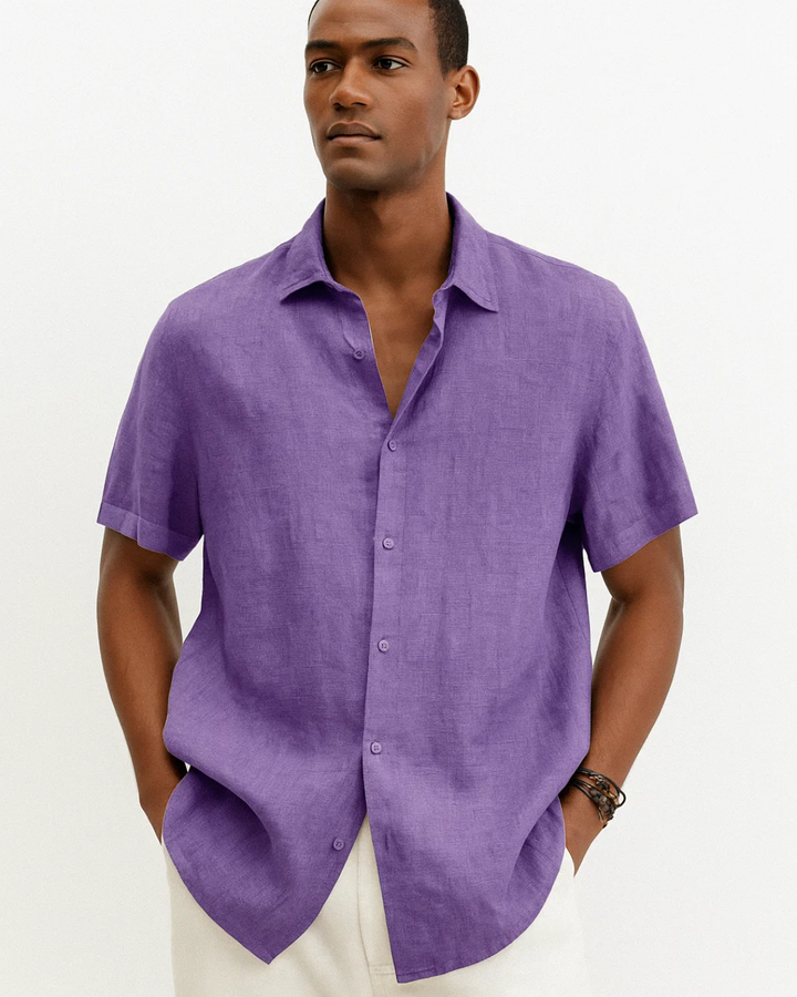 Camisa de Botão - Colarinho Aberto