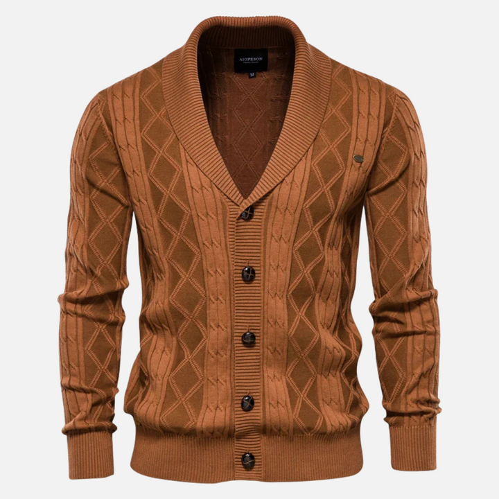 Francisco - Cardigan Argyle Mistura Suave
