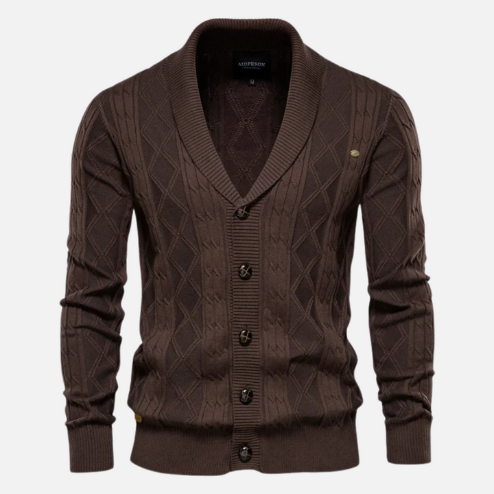 Francisco - Cardigan Argyle Mistura Suave