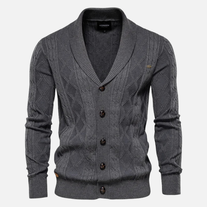 Francisco - Cardigan Argyle Mistura Suave