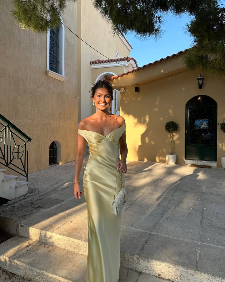Bárbara - Vestido Maxi em Cetim