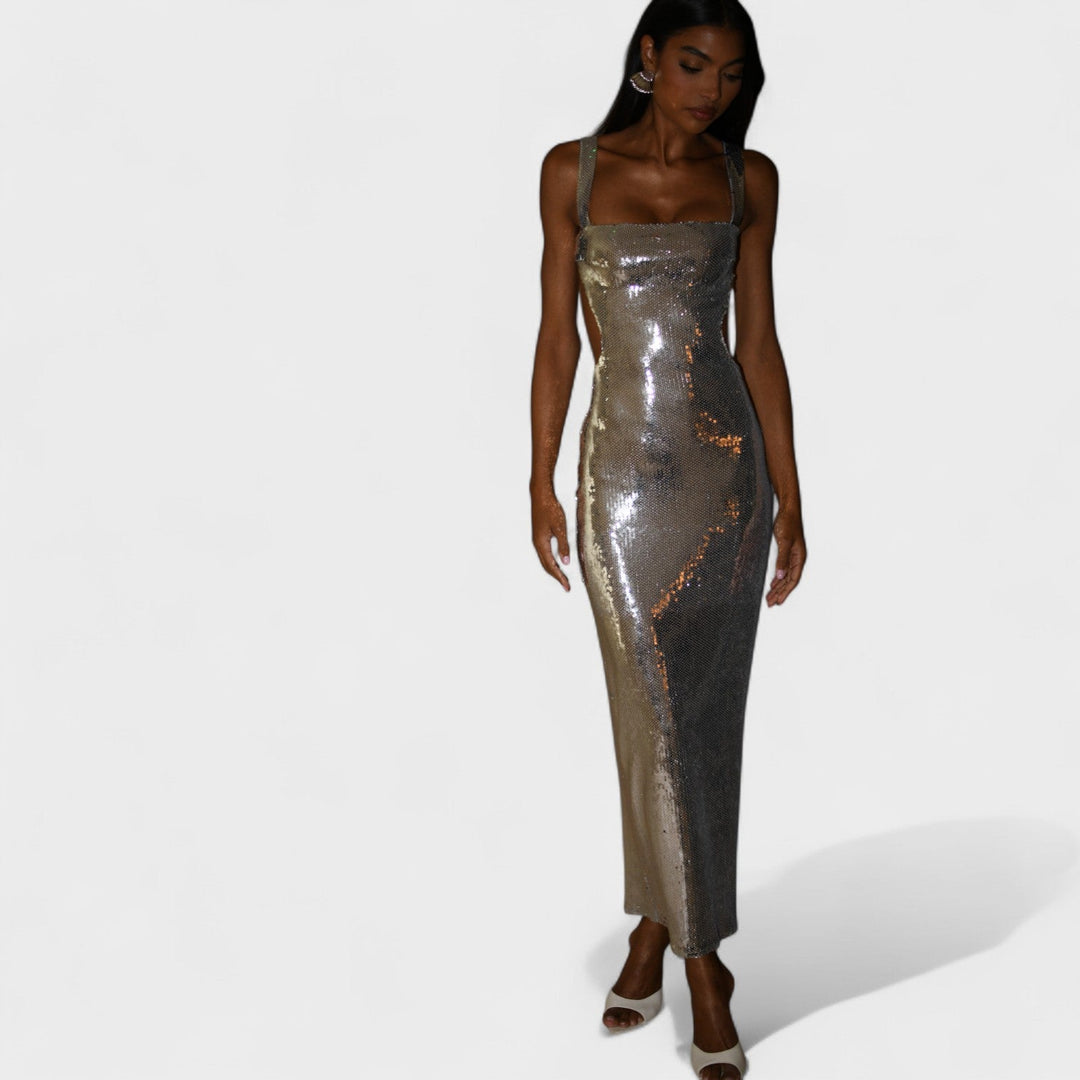 Sparkle Silver - Vestido de gala noite