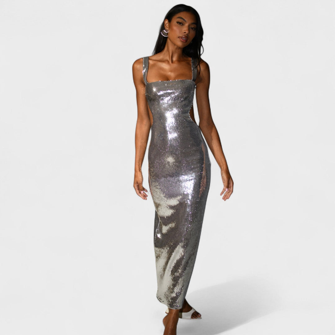Sparkle Silver - Vestido de gala noite