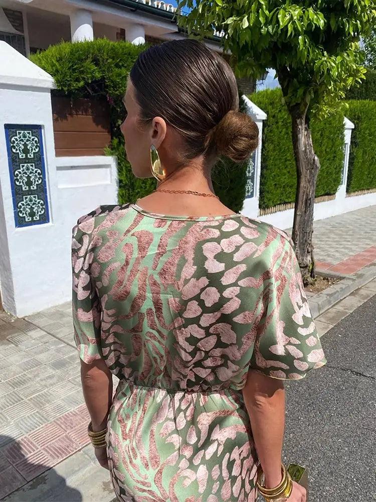 Constança - Vestido Floral com Plissado