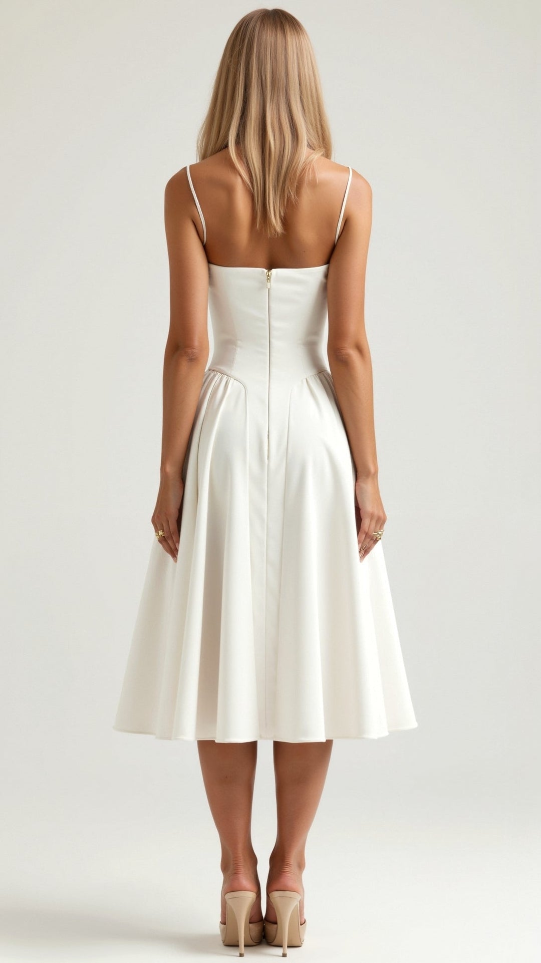 Odete - Vestido midi corpete estruturado