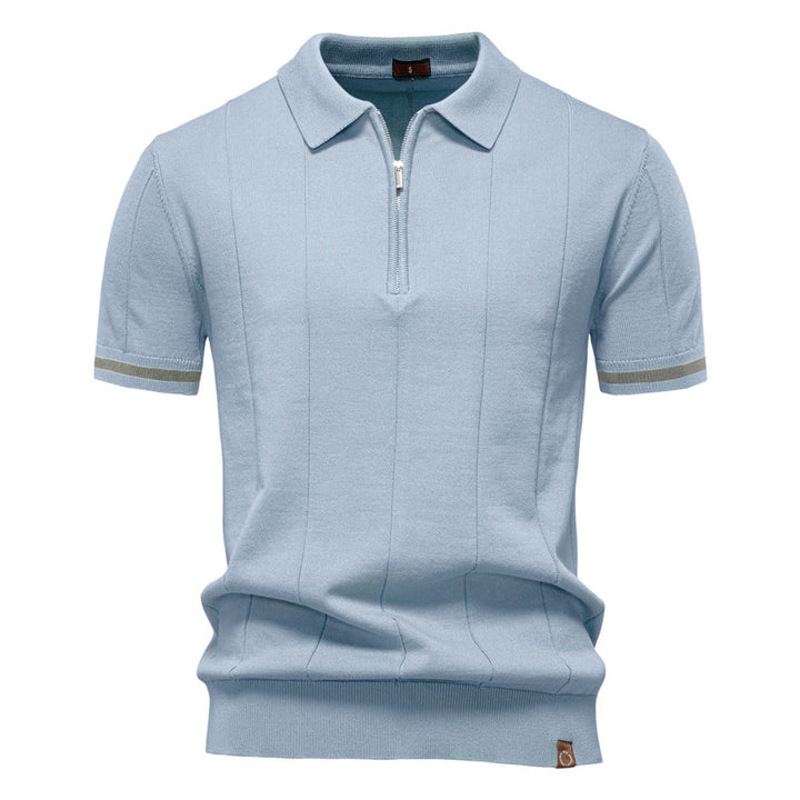 Polo de Meio Zíper - Textura Vertical