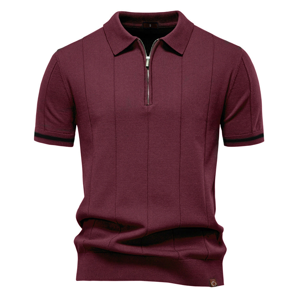 Polo de Meio Zíper - Textura Vertical