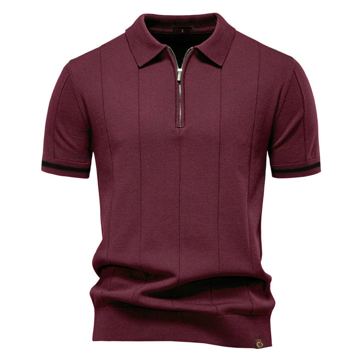 Polo de Meio Zíper - Textura Vertical