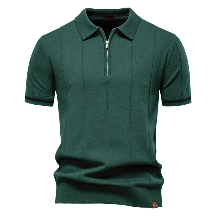 Polo de Meio Zíper - Textura Vertical