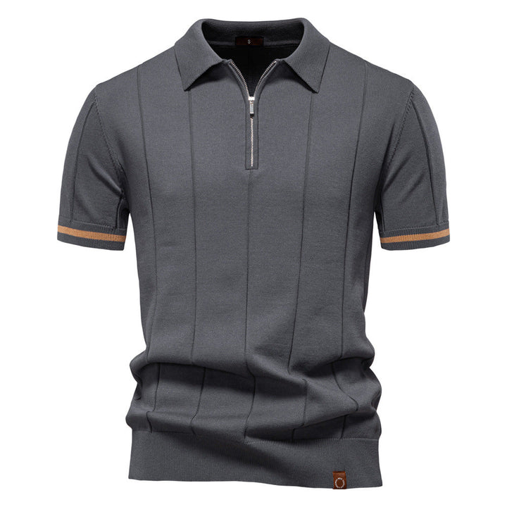 Polo de Meio Zíper - Textura Vertical