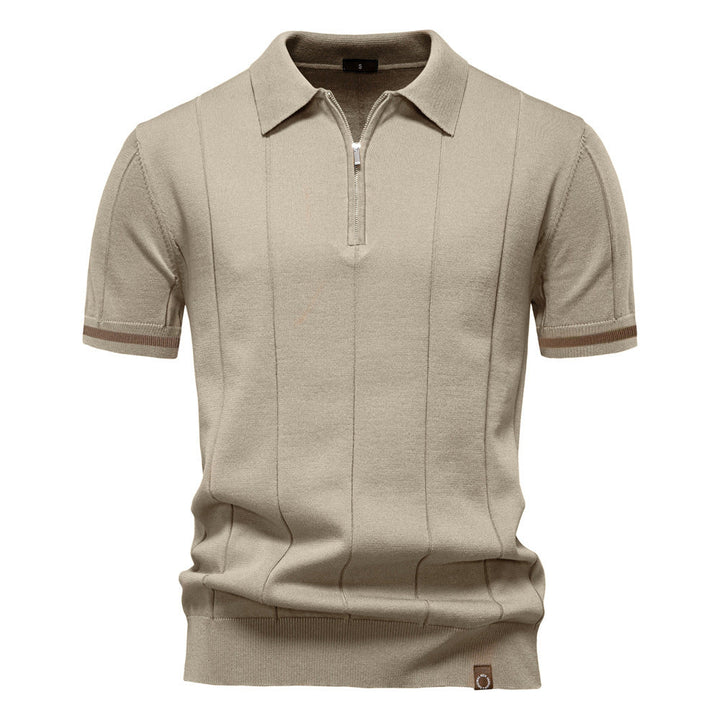 Polo de Meio Zíper - Textura Vertical