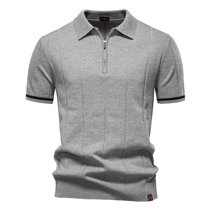 Polo de Meio Zíper - Textura Vertical