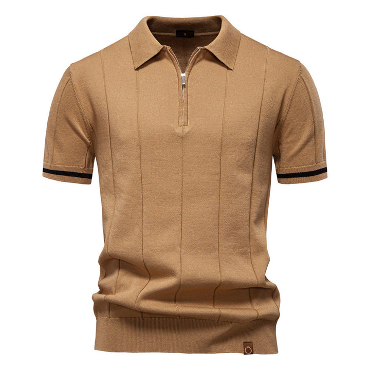 Polo de Meio Zíper - Textura Vertical