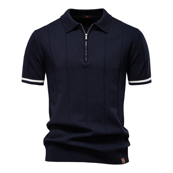 Polo de Meio Zíper - Textura Vertical