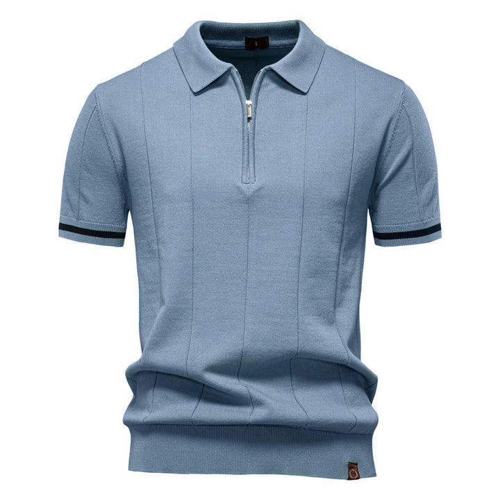 Polo de Meio Zíper - Textura Vertical