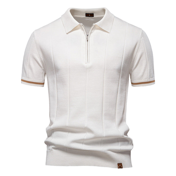 Polo de Meio Zíper - Textura Vertical