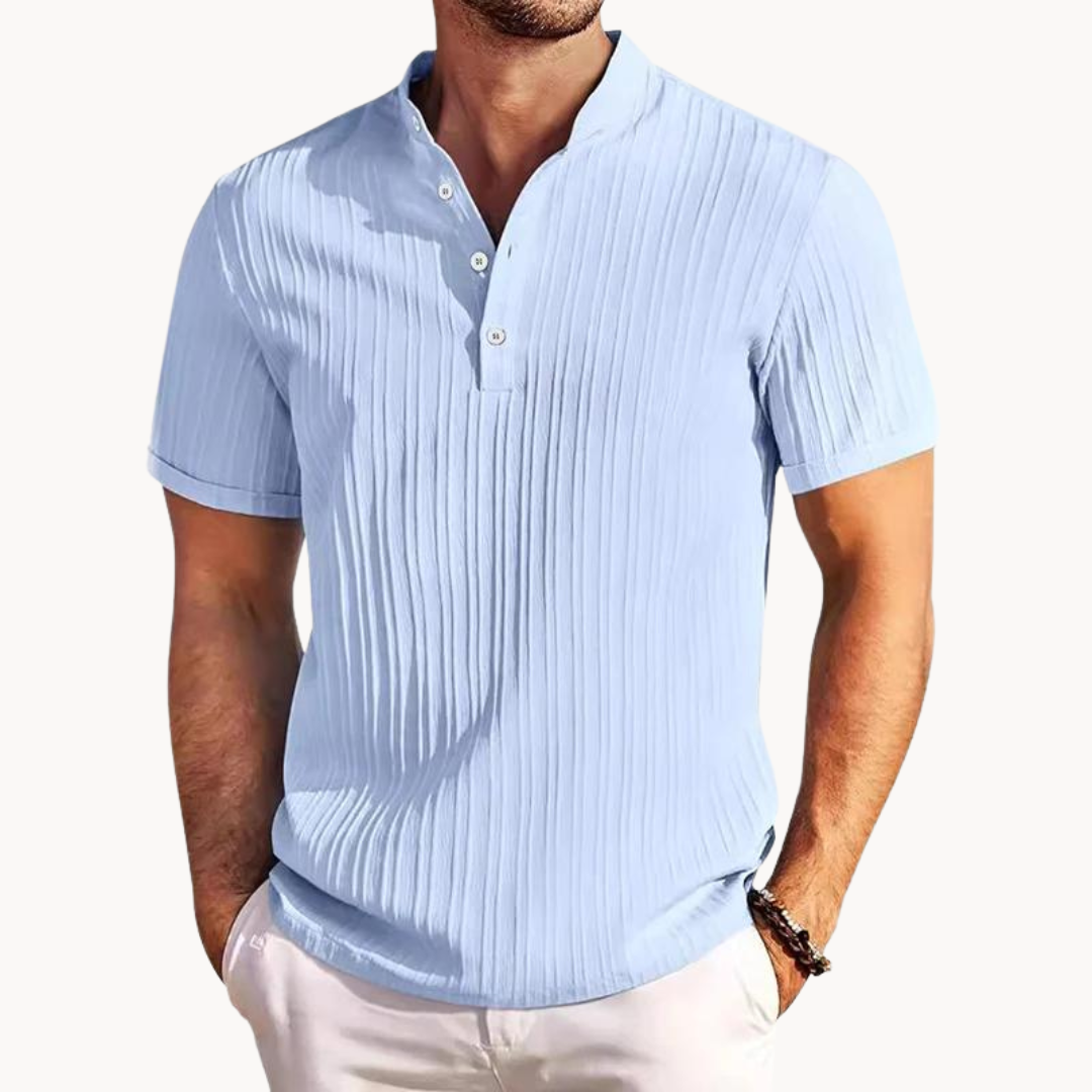 Camisa Henley - Placket Curto Botões