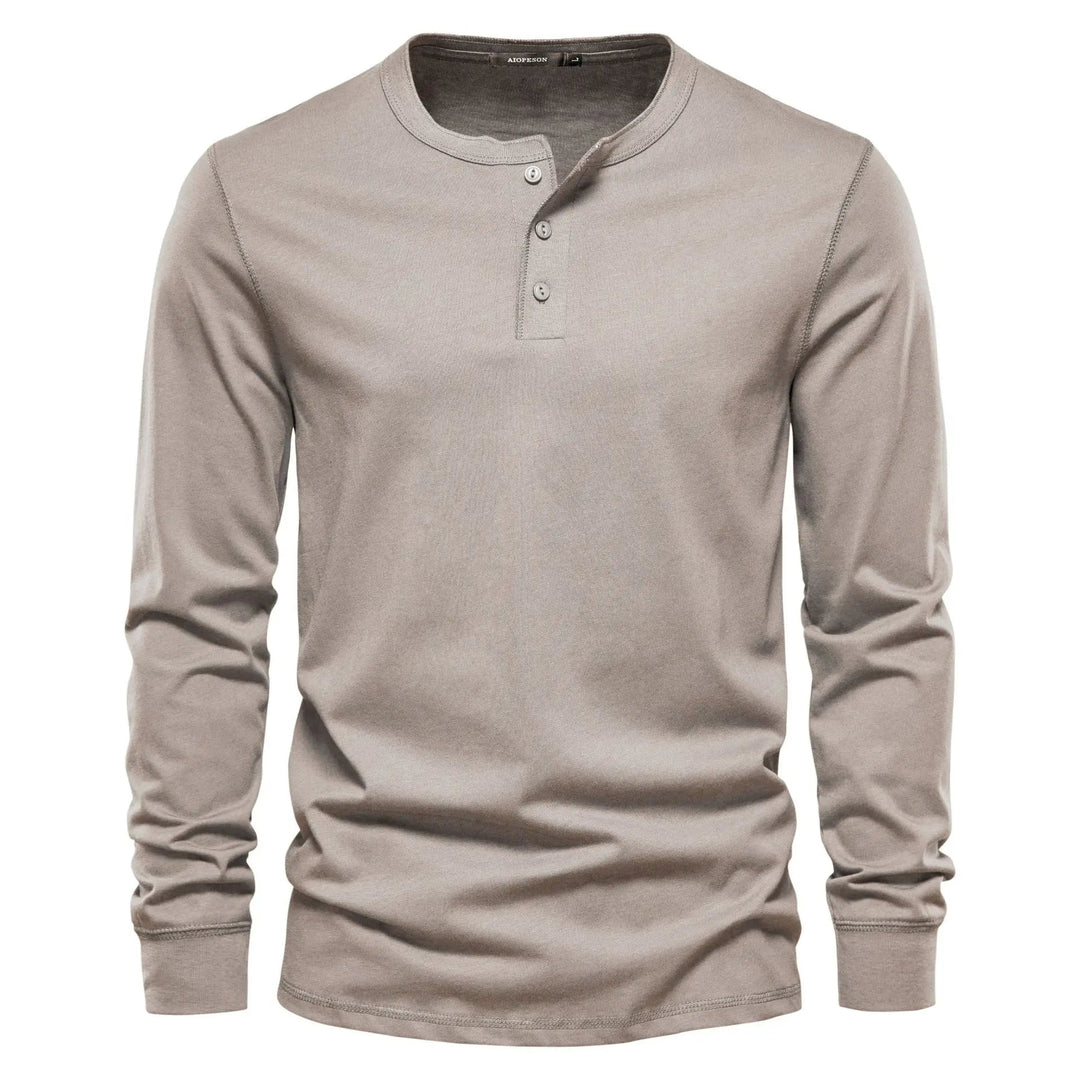 Camisa Henley - Mistura Suave Respirável