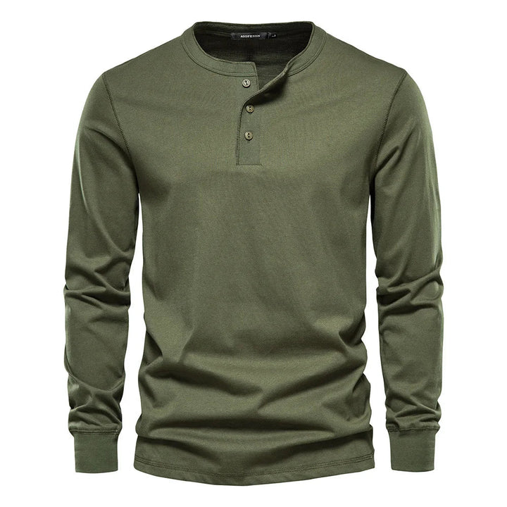 Camisa Henley - Mistura Suave Respirável