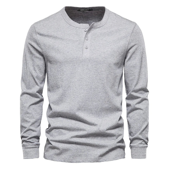 Camisa Henley - Mistura Suave Respirável