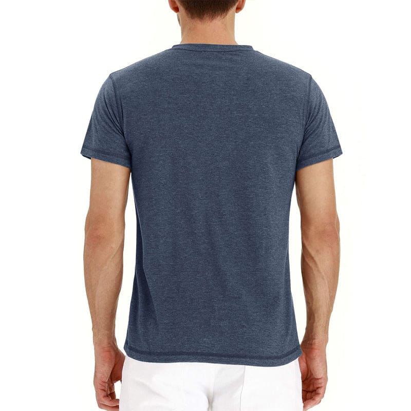 T-Shirt Henley - Malha Macia Gola