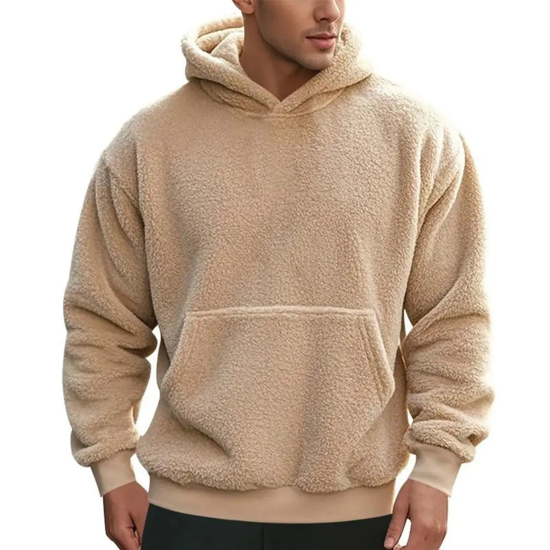 Hoodie - Mistura de Fleece com Capuz