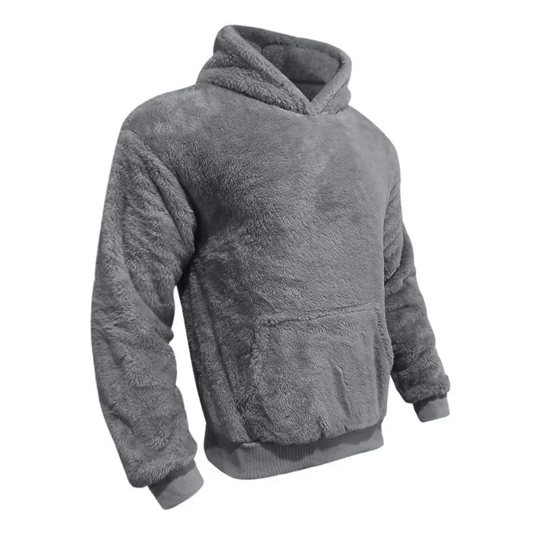 Hoodie - Mistura de Fleece com Capuz