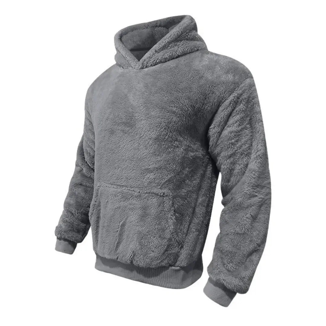 Hoodie - Mistura de Fleece com Capuz
