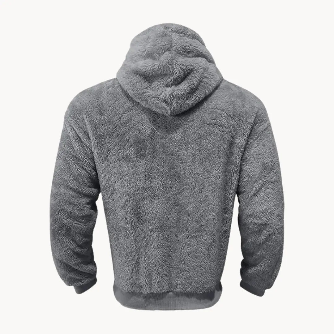 Hoodie - Mistura de Fleece com Capuz