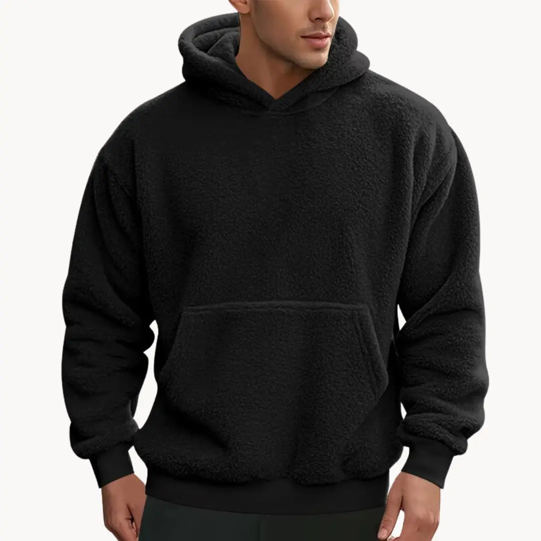 Hoodie - Mistura de Fleece com Capuz