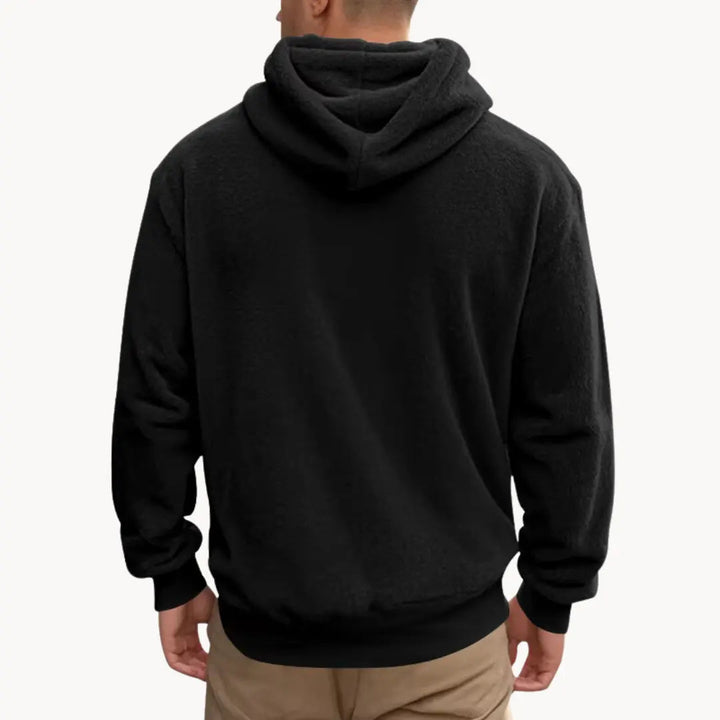 Hoodie - Mistura de Fleece com Capuz