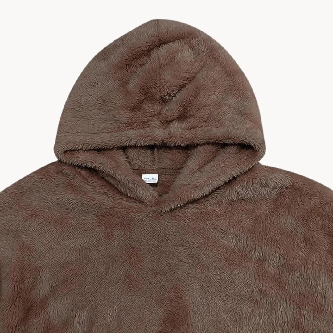 Hoodie - Mistura de Fleece com Capuz