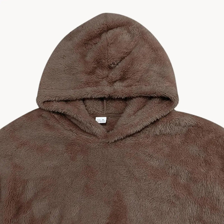 Hoodie - Mistura de Fleece com Capuz