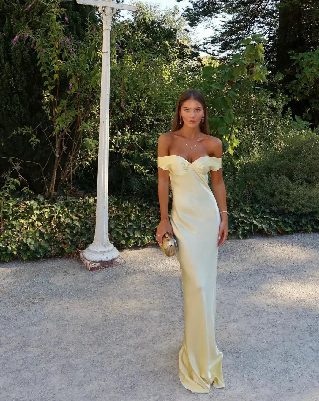 Bárbara - Vestido Maxi em Cetim