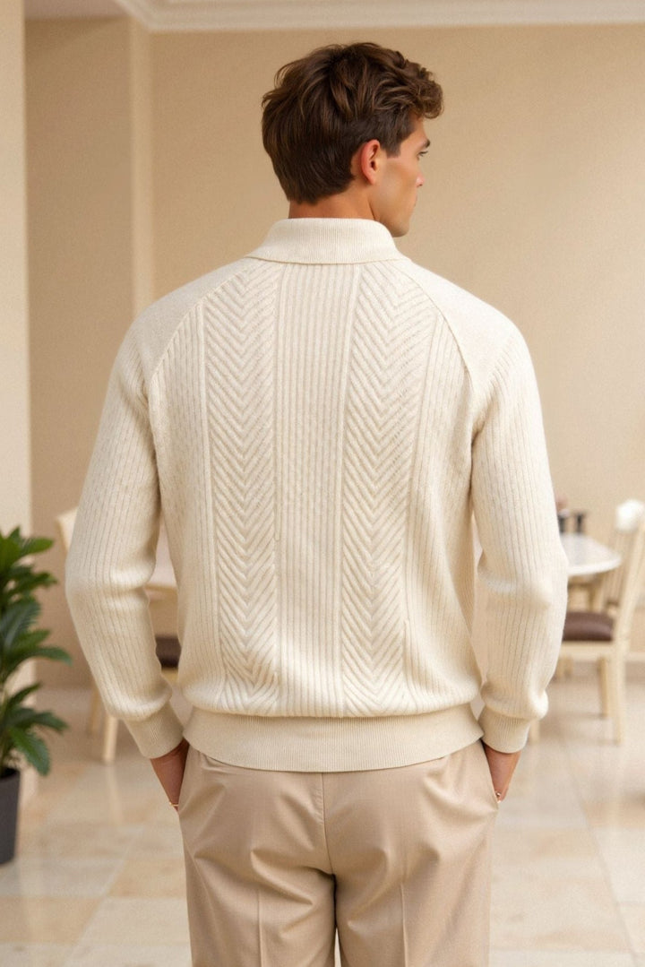 Sweater de Malha Misturada - Relaxada
