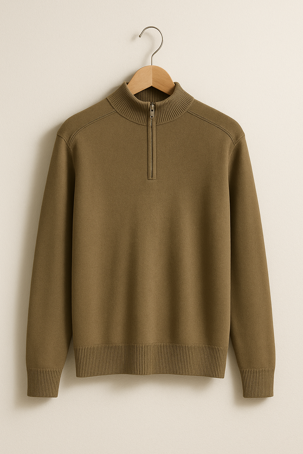 Pullover de Malha - Meio Zíper