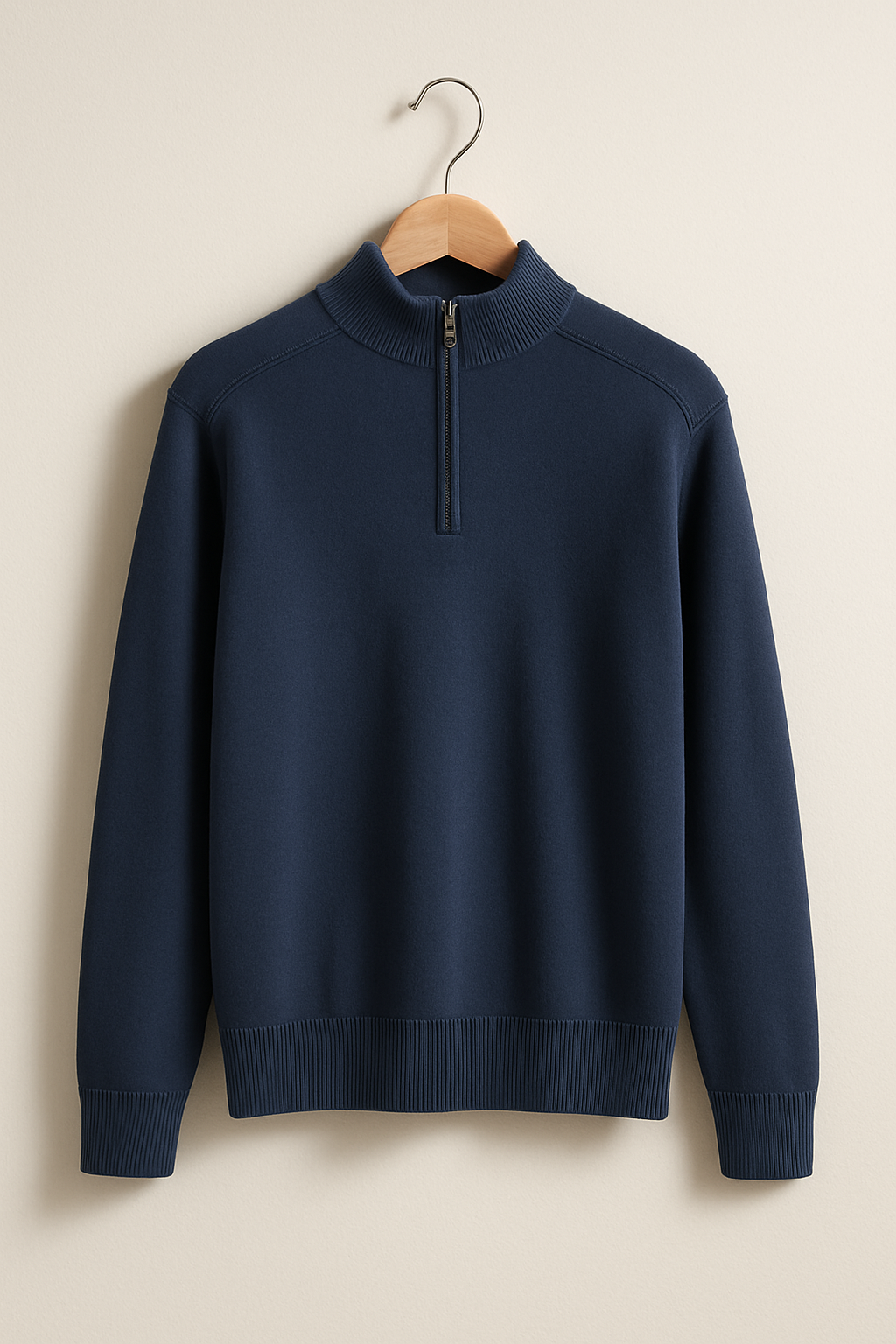 Pullover de Malha - Meio Zíper