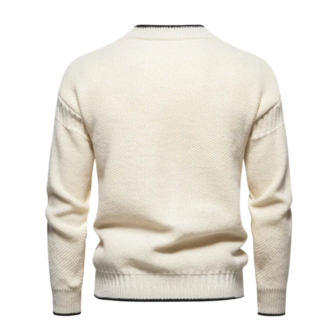 Sweater de Malha - Tecido de Mistura