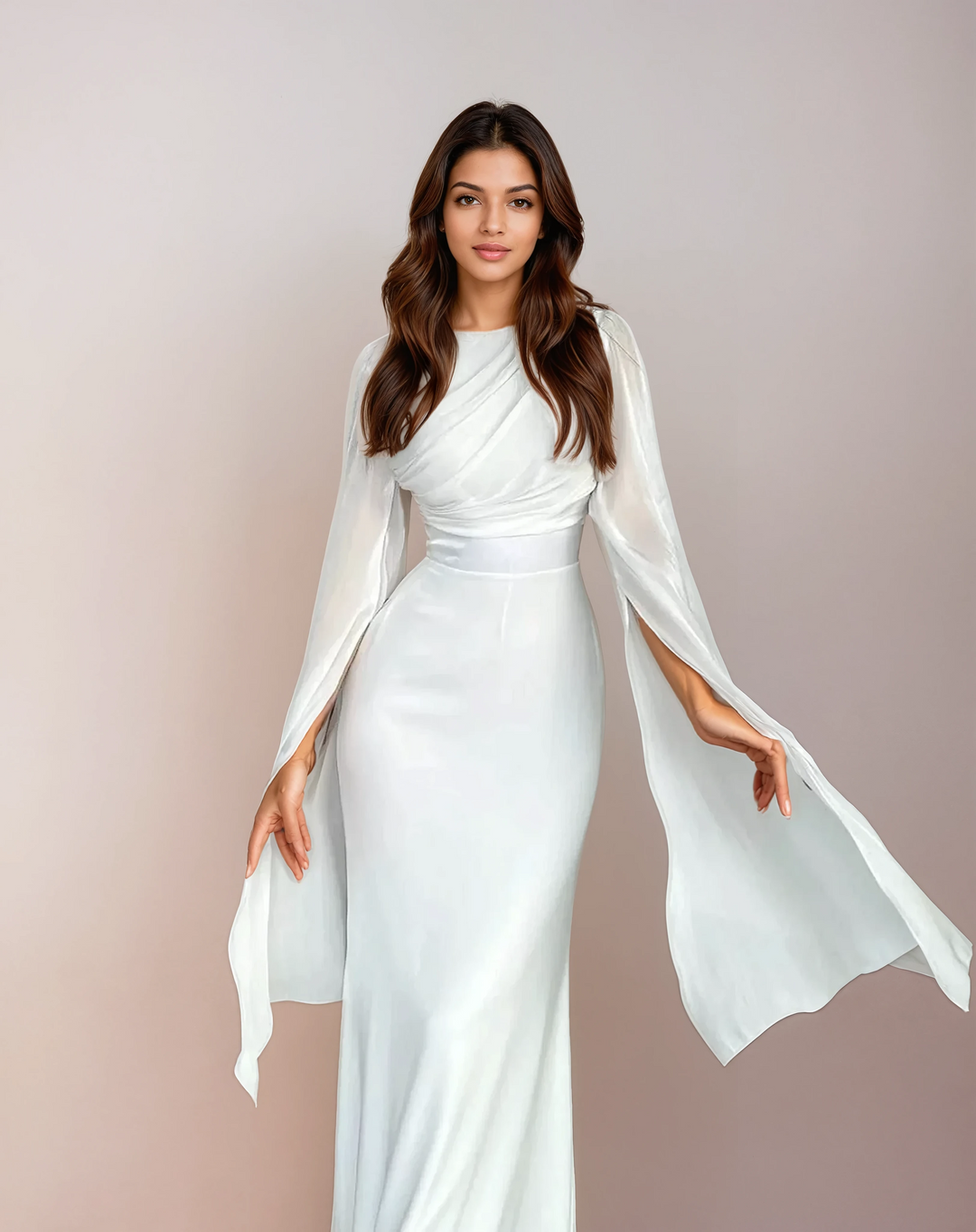 Isabela - Vestido Longo de Cetim