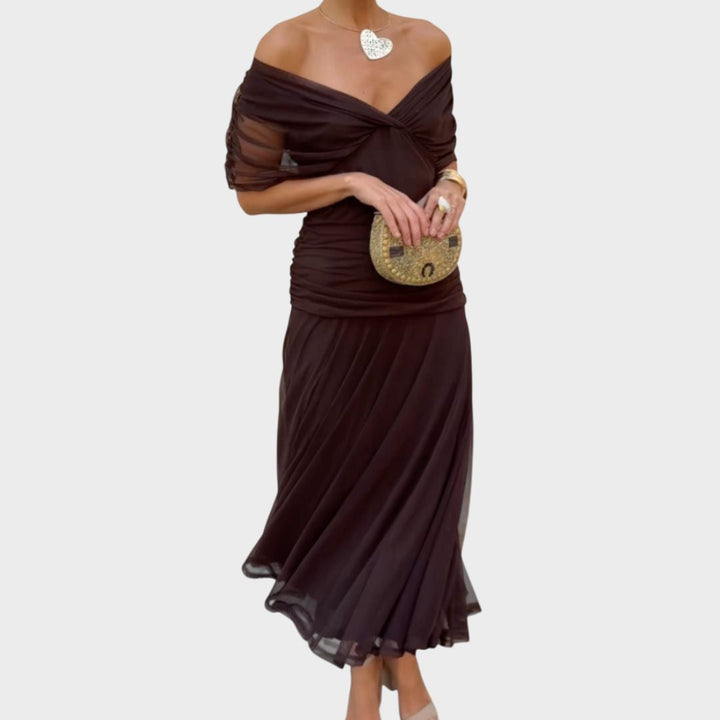 Luana - Vestido elegante com decote em V