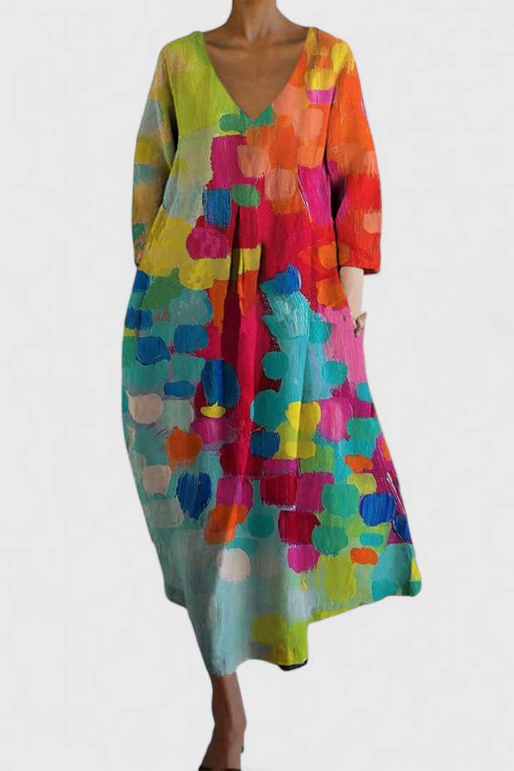 Ana - Vestido Fluido com Estampa