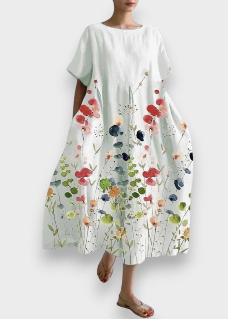 Liliana - Vestido longo casual floral