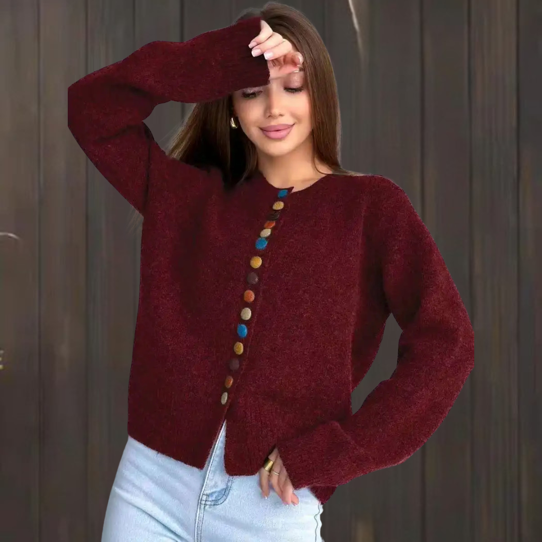 Nicole - Cardigã com Detalhe de Botões