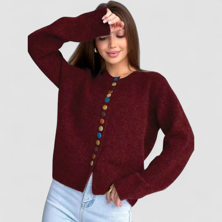 Nicole - Cardigã com Detalhe de Botões